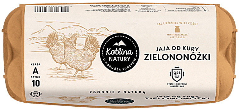 Opakowanie jaj - zielononóżki